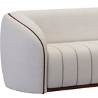 Sofá 332cm 4 Lugares Bipartido West Courino Marrom | Linho Al